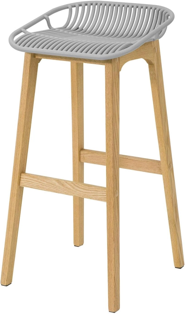 Sgabello legno Sedie cucina moderne Altezza di Seduta：79cm Gambe in legno massiccio di hevea Carico Massimo Fino a 150kg (FST77-HG)