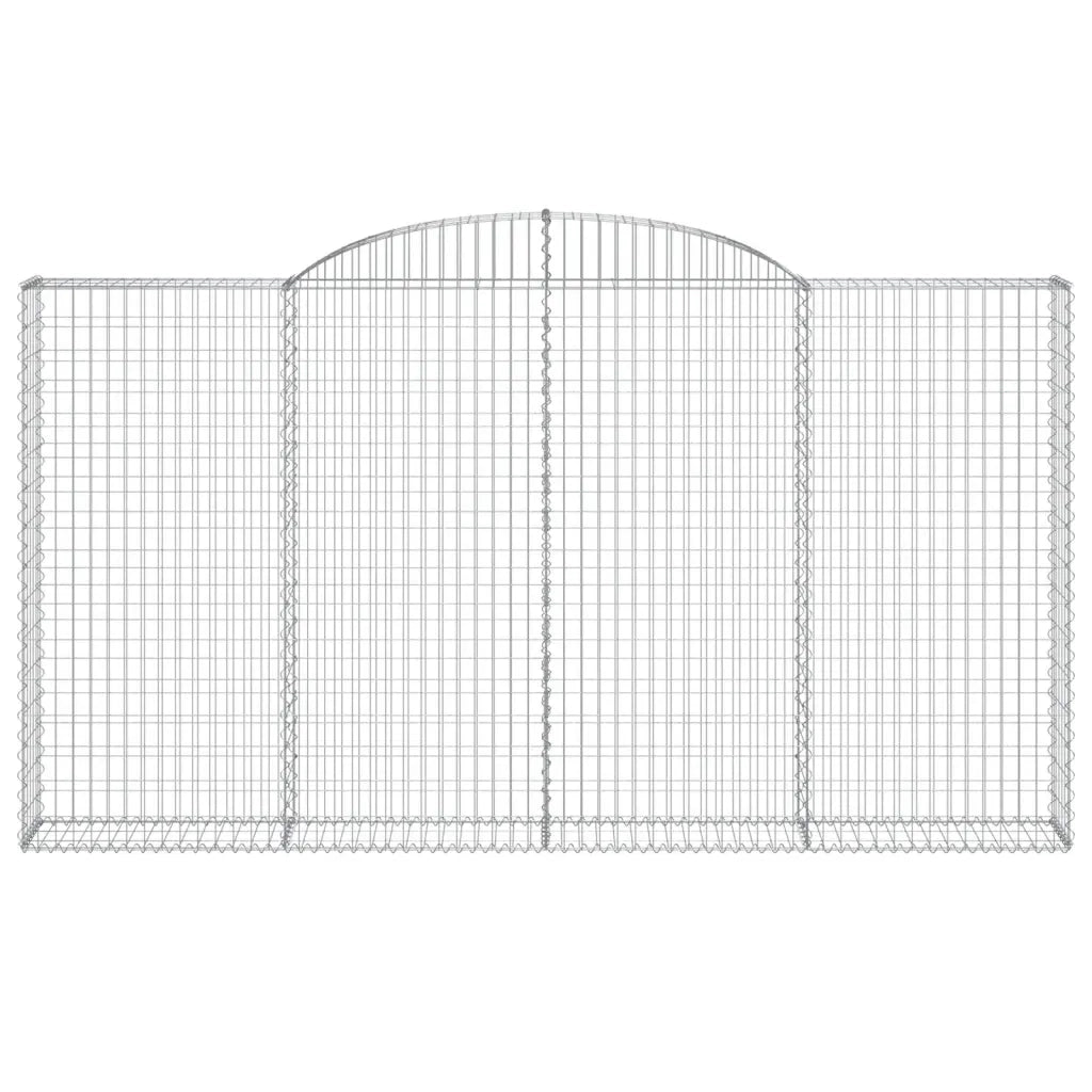 Cesti Gabbioni ad Arco 7 pz 300x30x160/180 cm Ferro Zincato 3146580