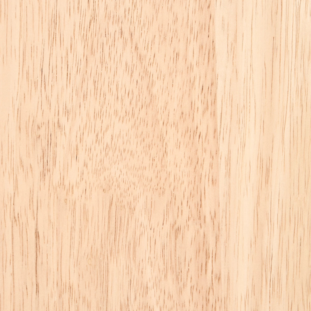 Set di 2 sedie da pranzo con struttura in legno di gomma marrone chiaro schienale in rattan senza braccioli design retrò