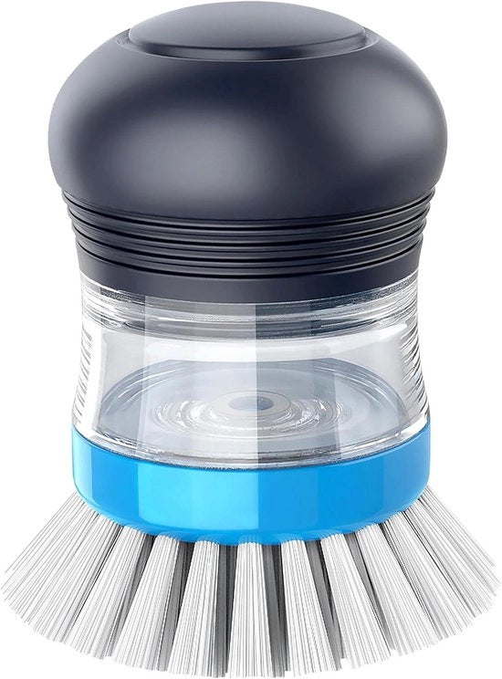 Dispensatore di sapone pennello per la cucina spazzolino per la vasca da bagno per la pulizia del lavandino (blu marino/blu, confezione da 1)