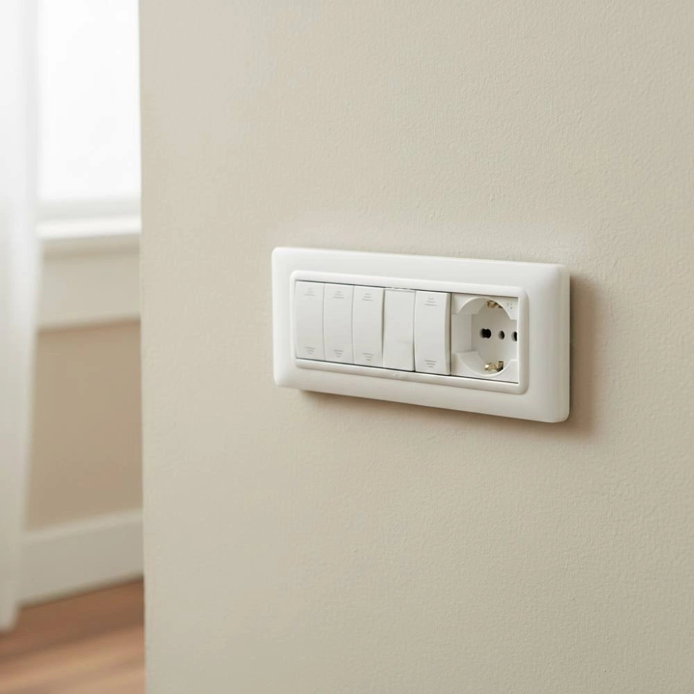 Placa ave s44 bianco in tecnopolimero design elegante *** numero posti 7 moduli, confezione 1