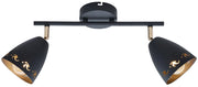Plafoniera spot Candellux COTY 92-67166 nero oro 2xE14 50cm