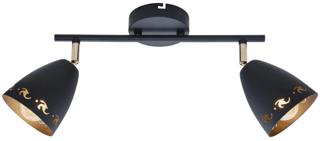 Plafoniera spot Candellux COTY 92-67166 nero oro 2xE14 50cm
