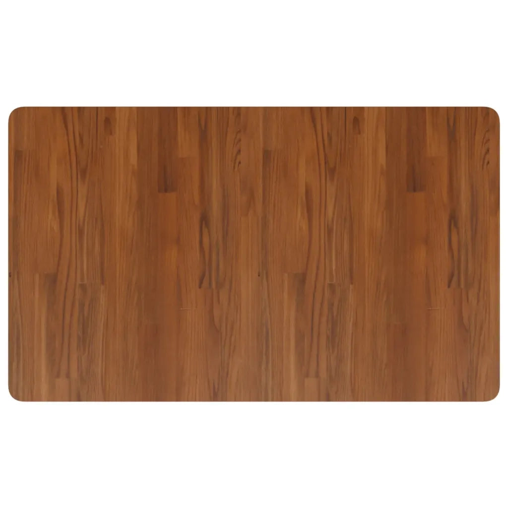 vidaXL Banco Lavoro Marrone Scuro 100x60x(71,5-98) cm Legno di Rovere