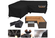 Ombrello per giardino a forma L, copertura per mobili da giardino, impermeabile, resistente al vento, tenda per angolo divano, gruppo divano angolare, divano all'aperto, ombrello rettangolare, 215 x 215 x 87 cm