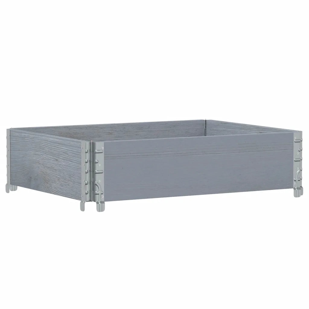 vidaXL Paretale per Pallet Grigio 80x60 cm in Legno Massello di Pino