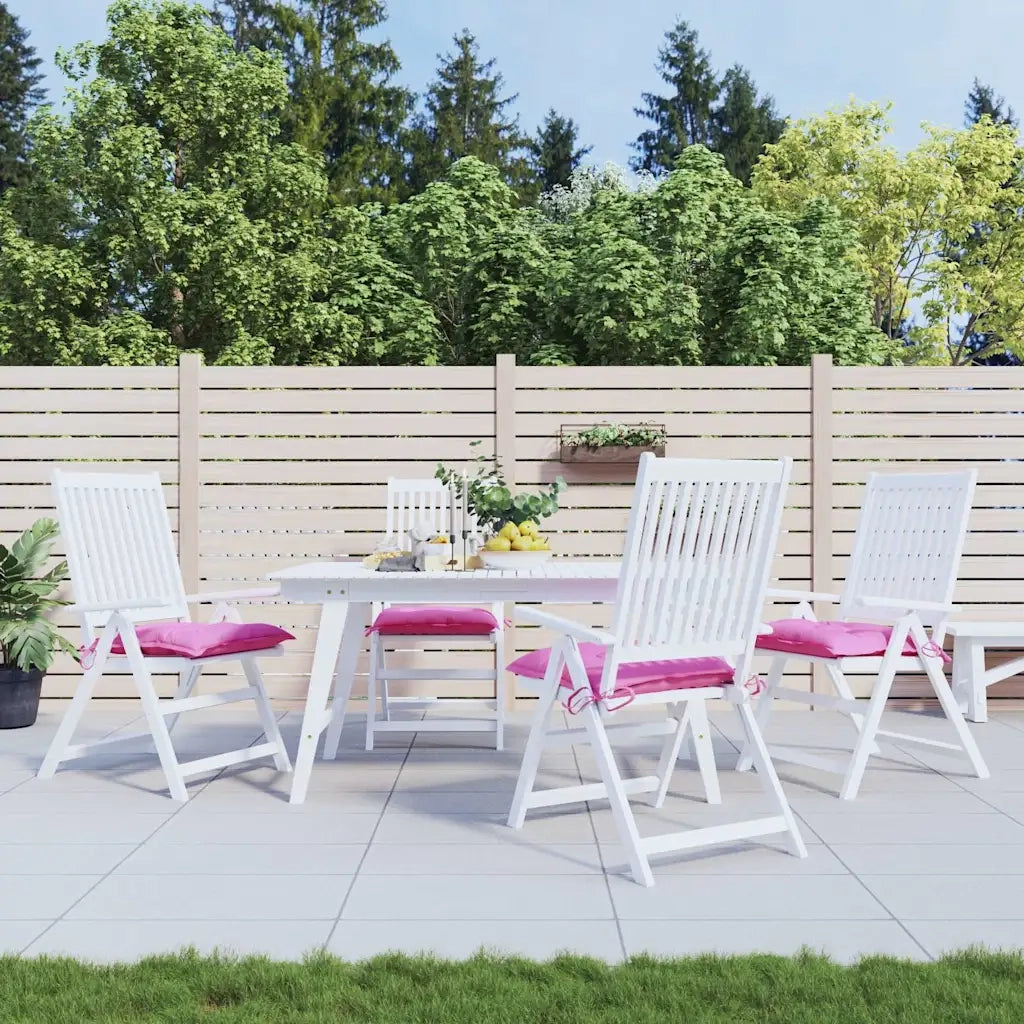 Cuscini per Sedia 4 pz | Cuscini per sedie Rosa 50x50x7 cm in Tessuto Oxford