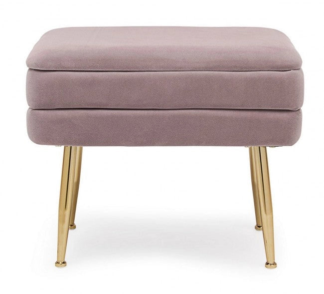 Panca Singola Contenitore Pavlina in Tessuto effetto Velluto Mauve