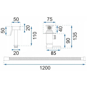 Rubinetto Bidet Rea Lungo Loop Diamond Copper