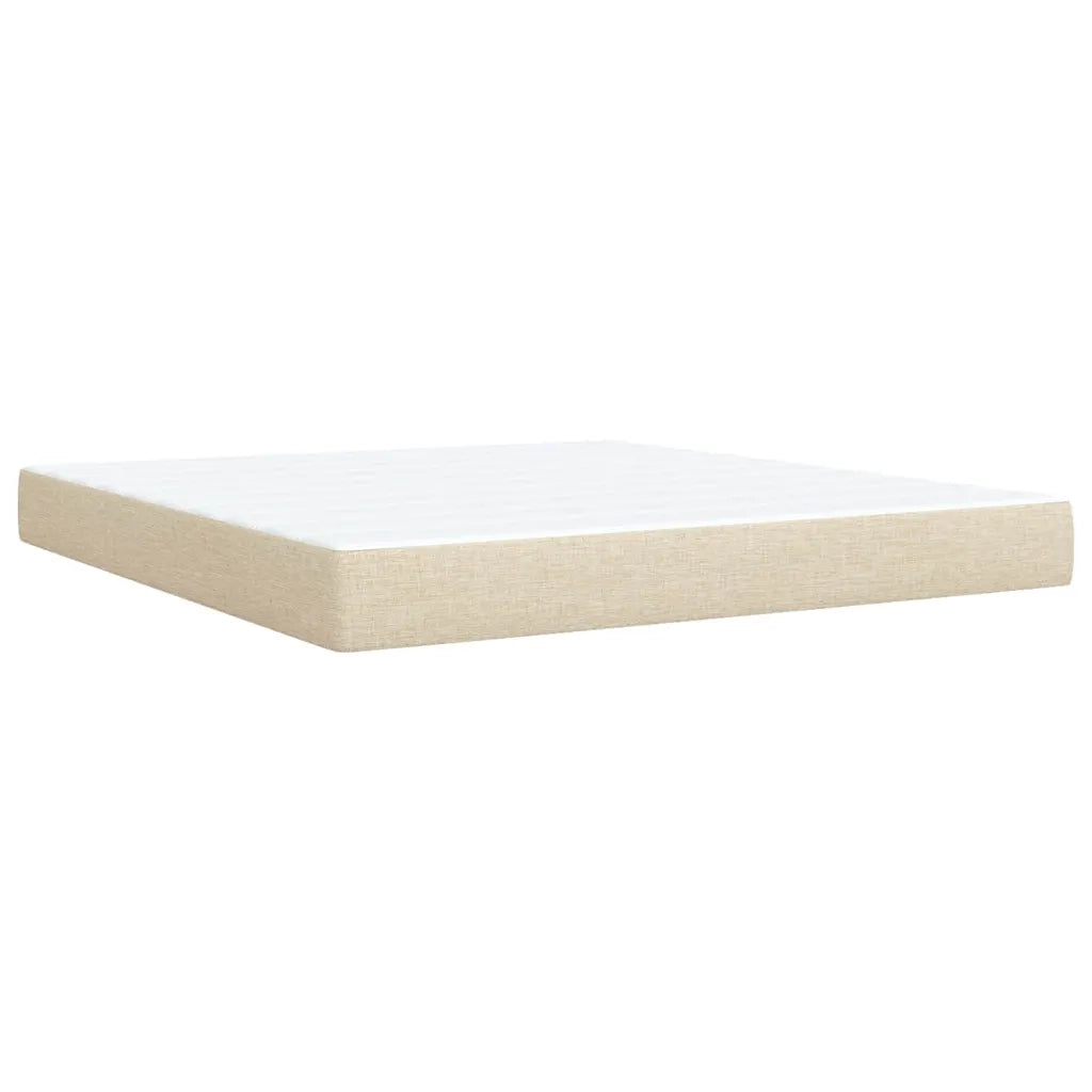 Giroletto a Molle con Materasso Crema 180x200 cm in Tessuto 3287159