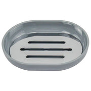 Trade Shop - Piatto Piattino Portasapone Saponetta Grigio Chiaro Accessori Arredo Bagno 69472 -