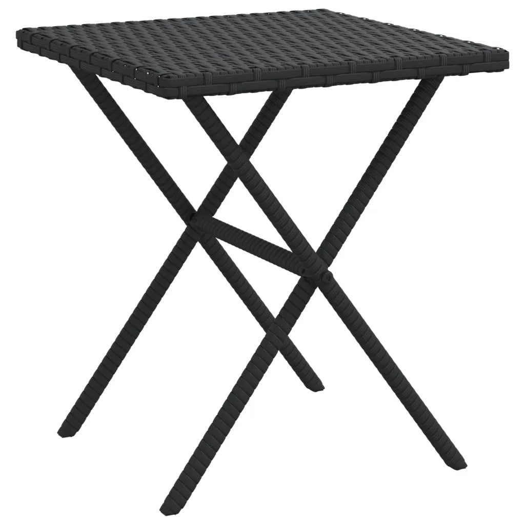 Lettini Prendisole 2 pz con Tavolino Nero in Polyrattan 368263
