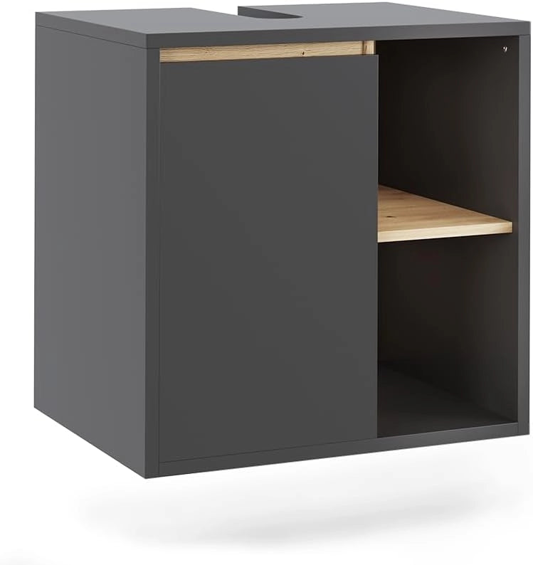 Mobiletto per lavabo Viola, Grigio/Artisan, 60 x 60 cm