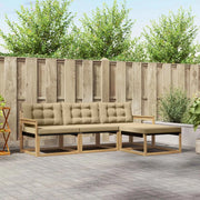 Set di divani da esterno 4 pz Bianco e Beige 3388559