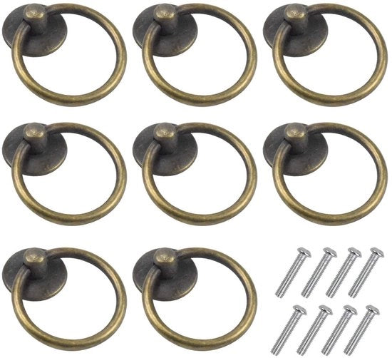 Maniglie per mobili 8 pezzi - Pignoni per mobili - Maniglie per porte - Maniglie metalliche - Costruzione di alta qualità - Maniglie per mobili 

Specifica tecnica: 
- 8 pezzi 
- Costruzione metallica 
- Alta qualità