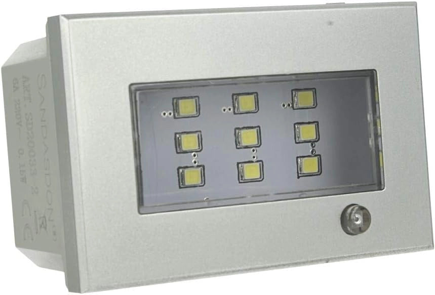 Lampada Emergenza Led Segnapasso Silver Tech 503 3M Moduli 220V Compatibile con Axolute