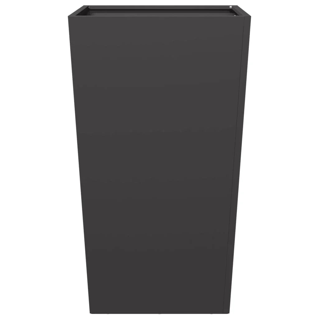 Fioriera rialzata per piante fiori giardino terrazze set da 2 45 x 45 x 75 cm acciaio nero 02_0038980