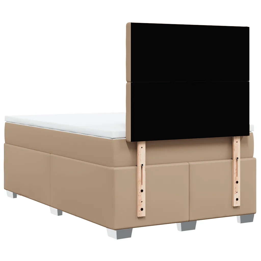 Giroletto a Molle con Materasso Cappuccino 120x190cm Similpelle 3290715
