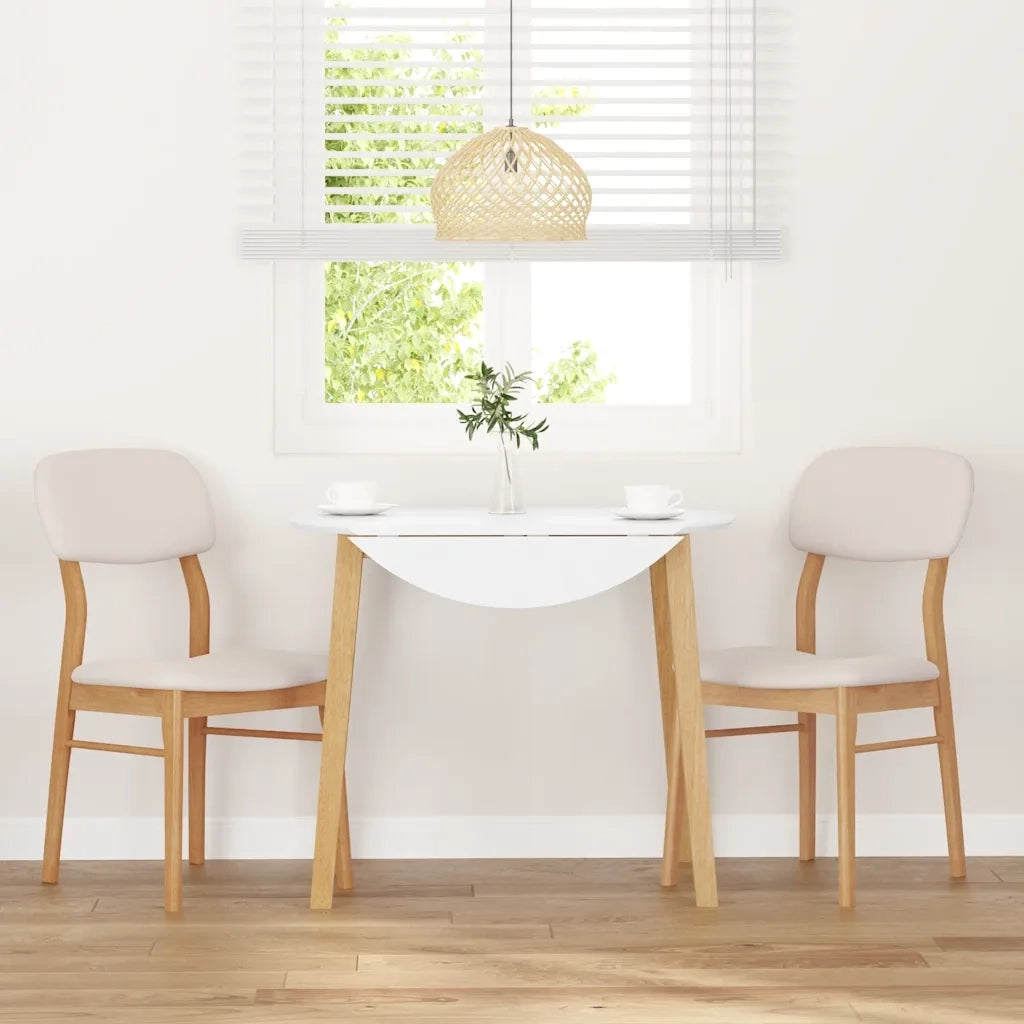 Sedie da Pranzo con Cuscini 2 pz Naturale Legno Massello Hevea 4102525