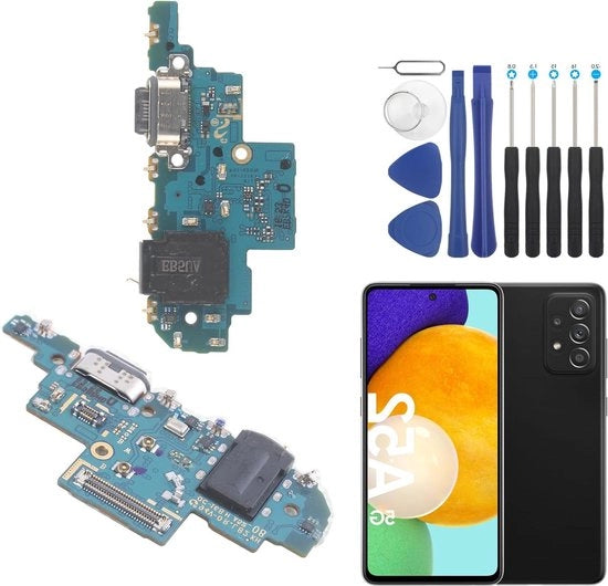 Caricabatteria compatibile con Samsung Galaxy A52 5G A526B - connettore dock USB - cavo flessibile - porta di ricarica sostituzione.