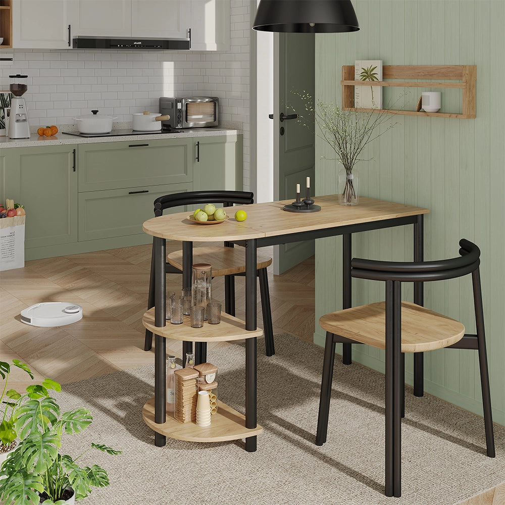 Vicco Tavolo da cucina Rovere Goldkraft/nero 110 x 50 cm con ripiani aperti