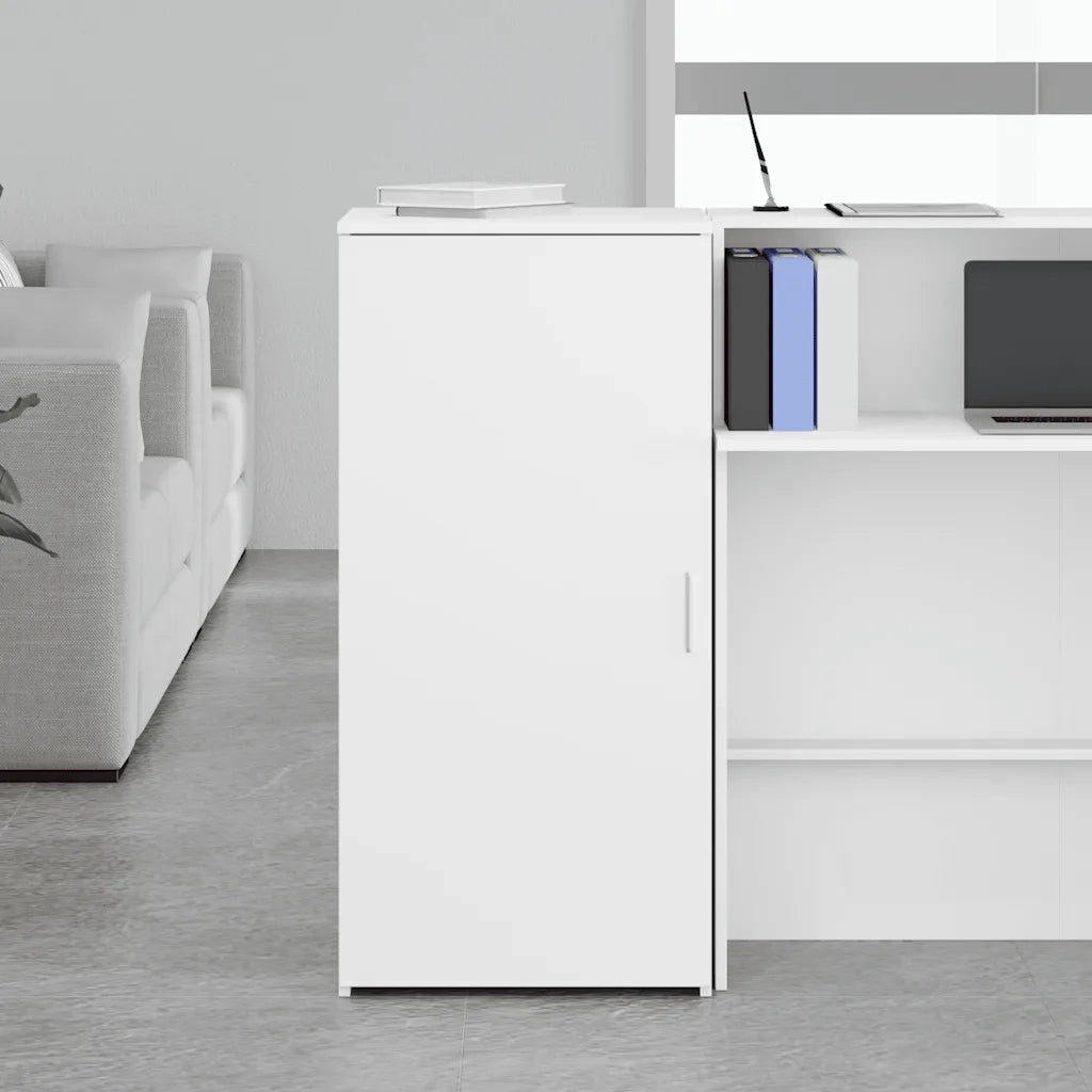 Mobile Portaoggetti Bianco 50x45x103,5 cm in Legno Multistrato 859042