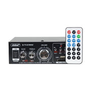 Trade Shop - Amplificatore Di Potenza Audio Stereo Hi-fi Q-t110 Max Con Riverbero Karaoke Telecomando -