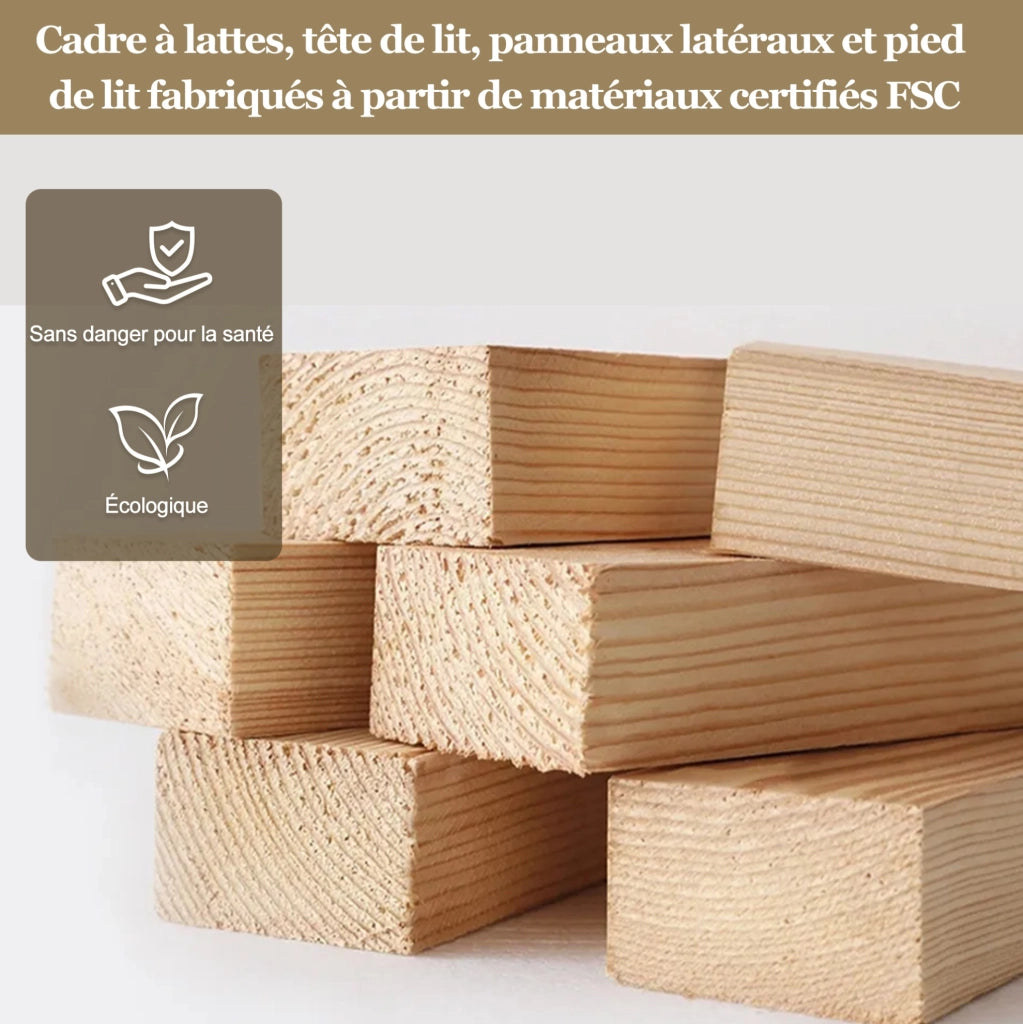 Letto singolo imbottito per bambini 90x200 cm con contenitore; USB e Type-C in velluto beige