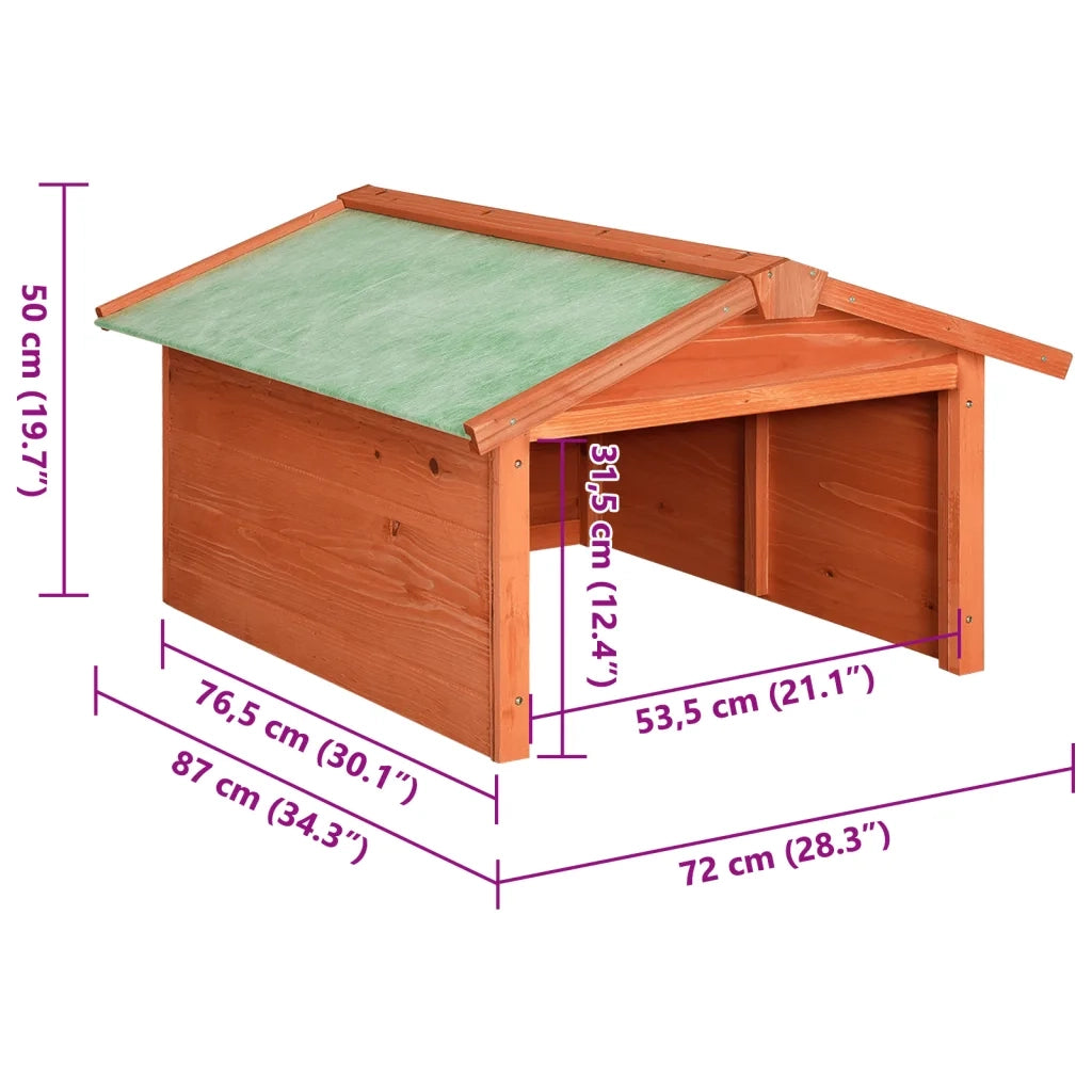 Casetta per Tosaerba Robotizzato 72x87x50 cm Massello di Abete 170878