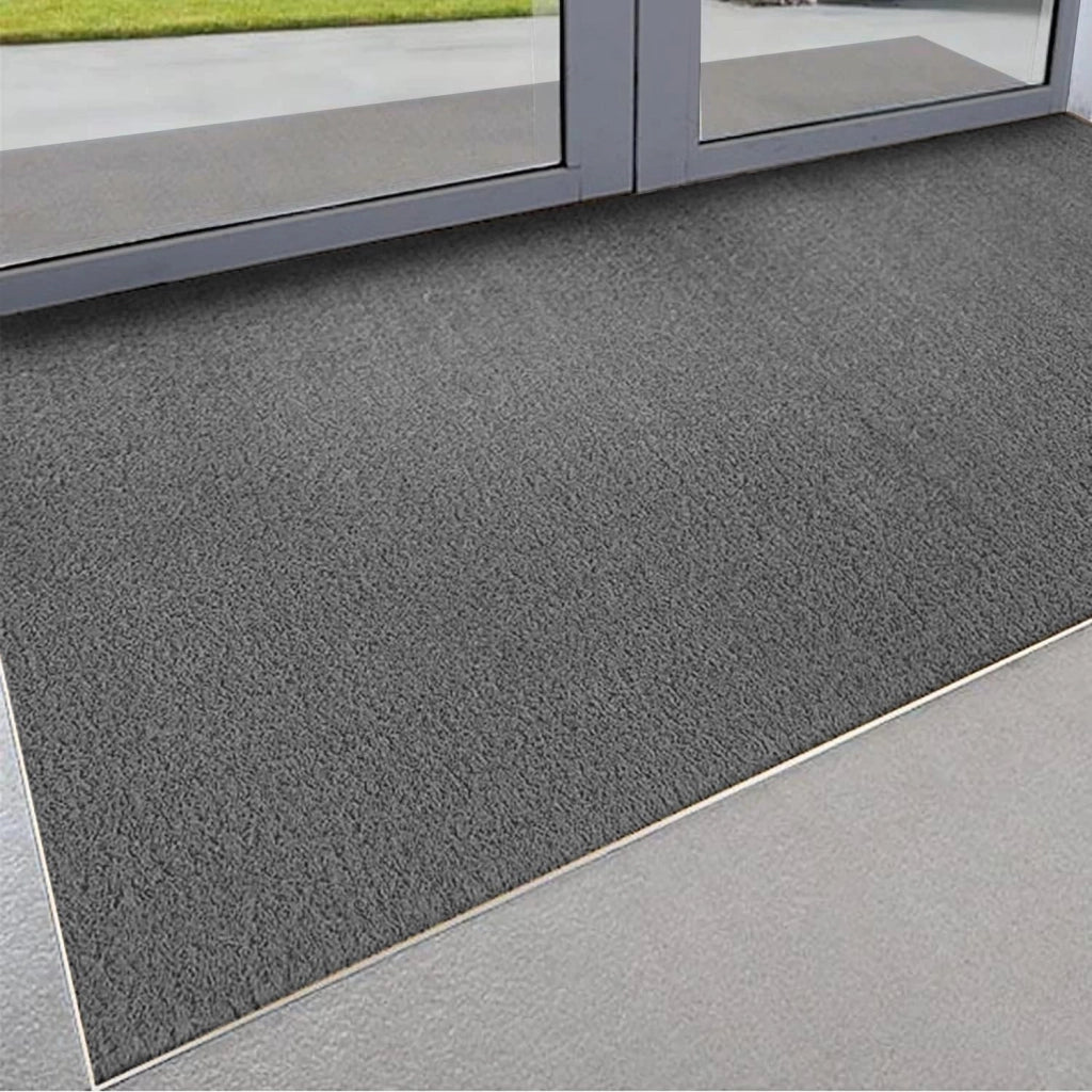 Zerbino Cocco Naturale Colorato Antiscivolo Su Misura Tappeto Ingresso Entrata 40x100 cm Antracite