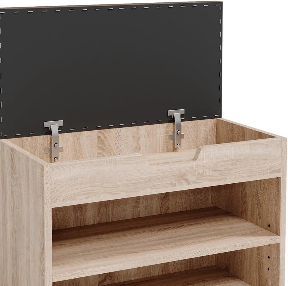 Panca scarpiera da ingresso Rolfe, Sonoma, 60 x 45 cm, per la conservazione delle scarpe e compatibile con i mobili Rolfe