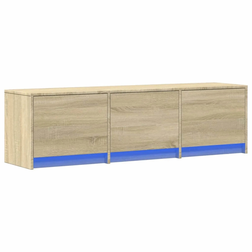 Mobile TV con led Sonoma 140 x 34 x 40 cm Legno multistrato 8006554
