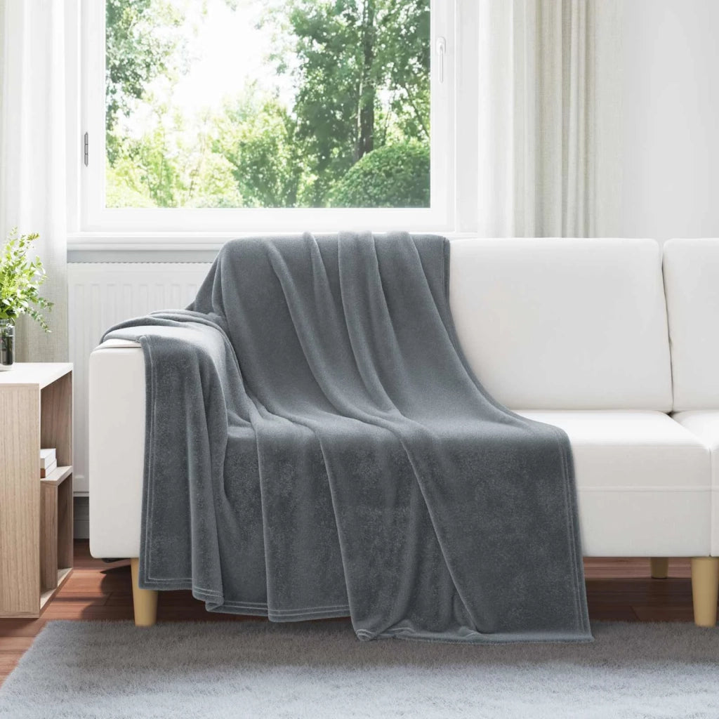 Coperte da Pile 6 pcs Grigio scuro 150 x 200 cm Panno 42016798