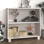 Credenza HAMAR Bianca 85x35x80 cm in Legno Massello di Pino 340501