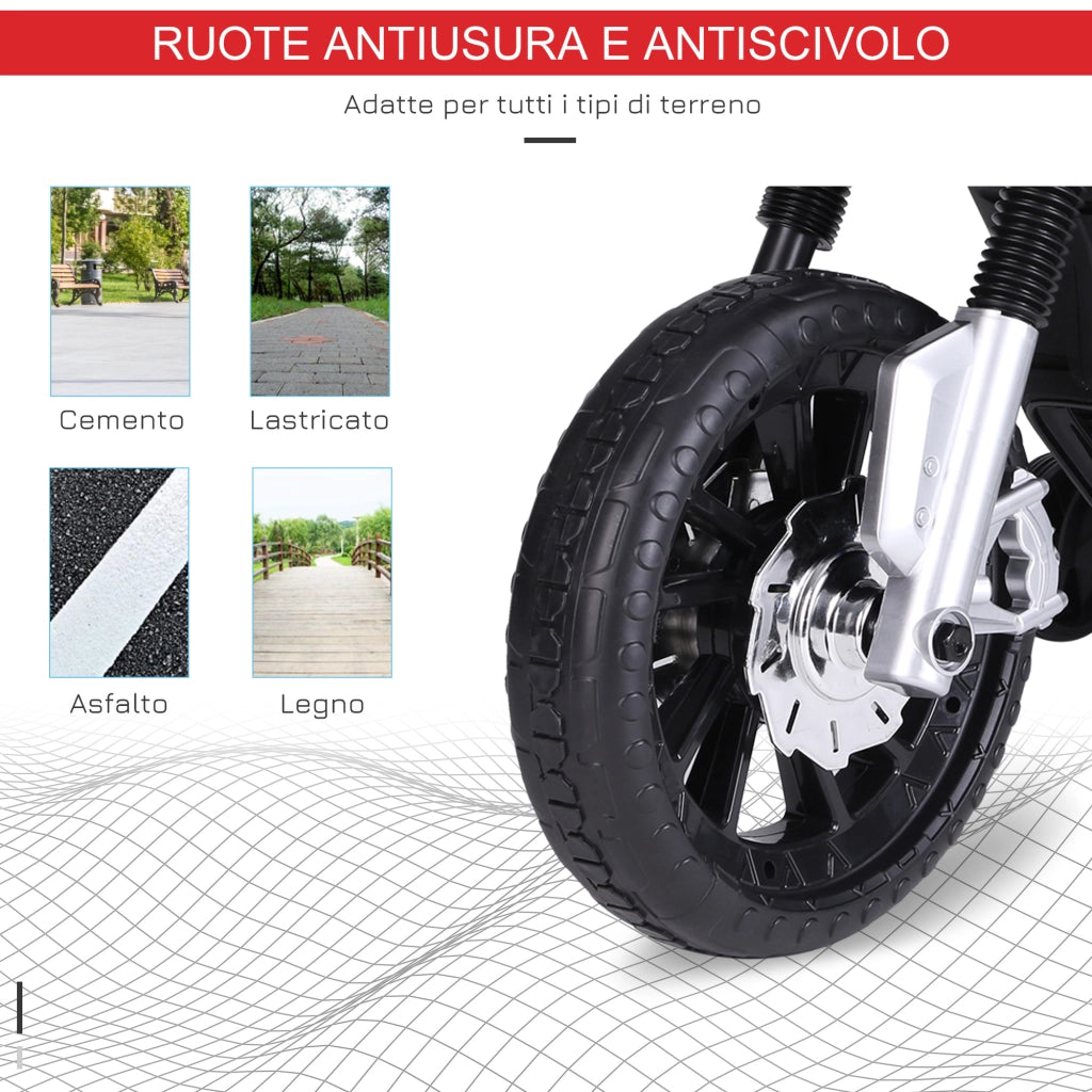 Moto Elettrica per Bambini con Rotelle ¨C zephmum ¨C Rosso 105x52.3x62.3 cm