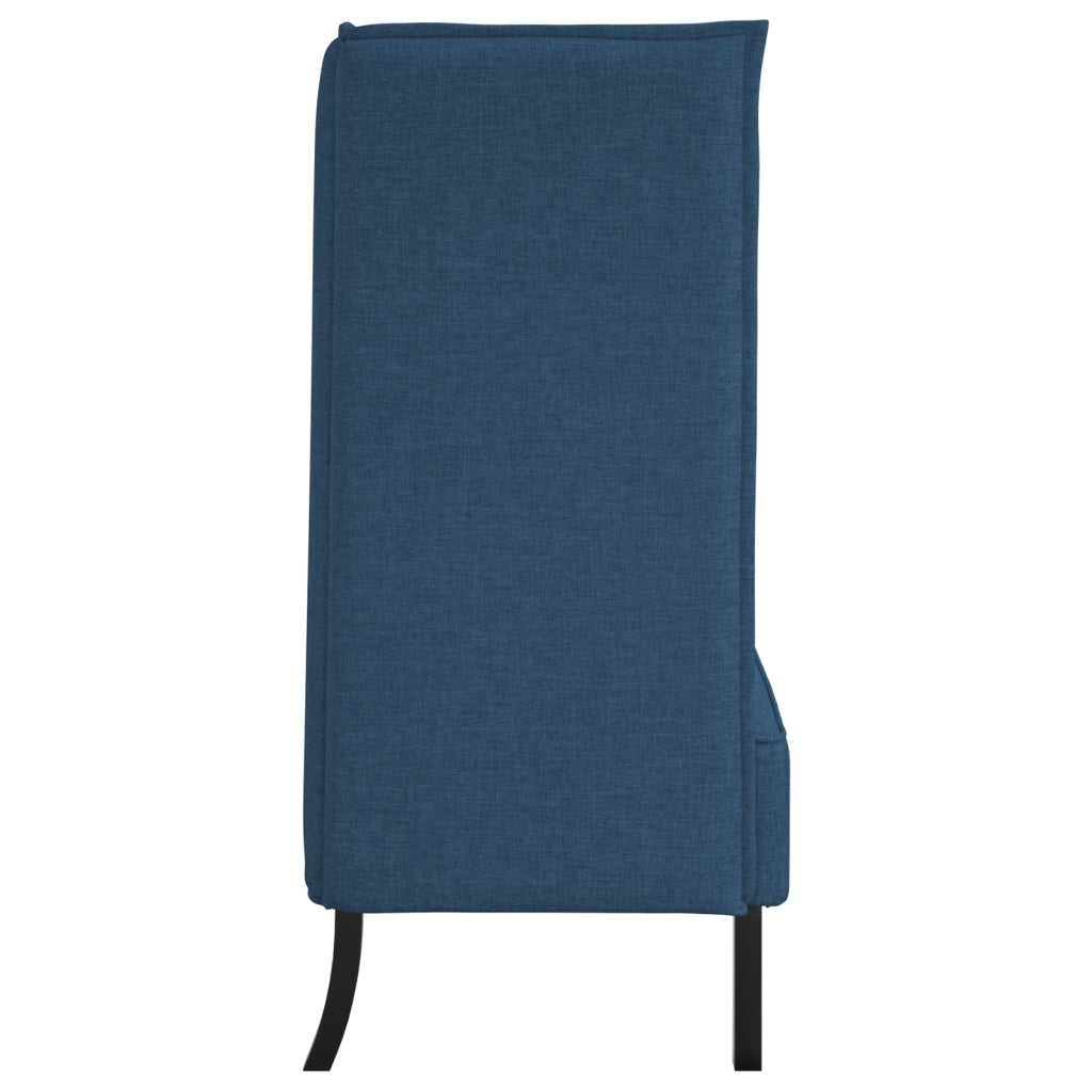 Divano Alto Schienale Blu 109x56x121 cm Tessuto
