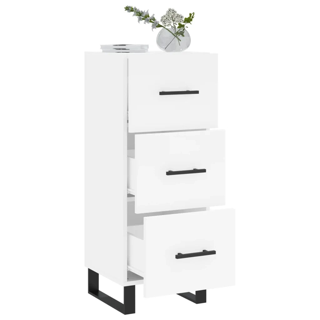 Credenza Bianca 34,5x34x90 cm in Legno Multistrato 828628