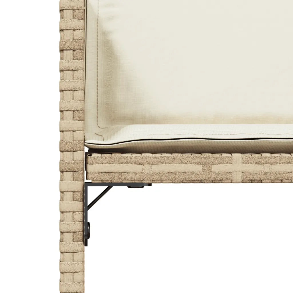 Sedie da Giardino con Cuscini 4 pz Beige in Polyrattan 4007479