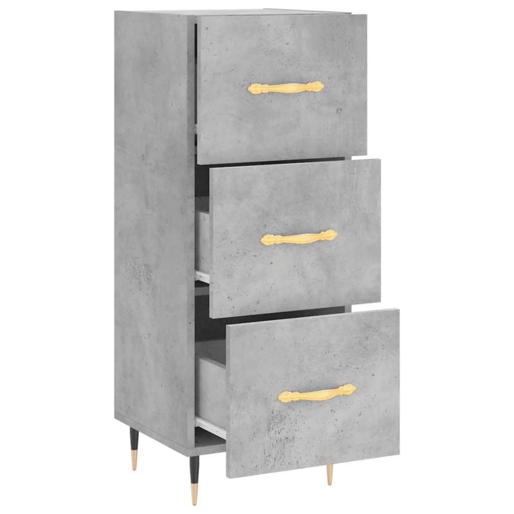 Buffet credenza cassettiera mobiletto mobile contenitore organizer per cucina soggiorno salotto 34,5 x 34 x 90 cm legno ingegnerizzato grigio 02_0031919