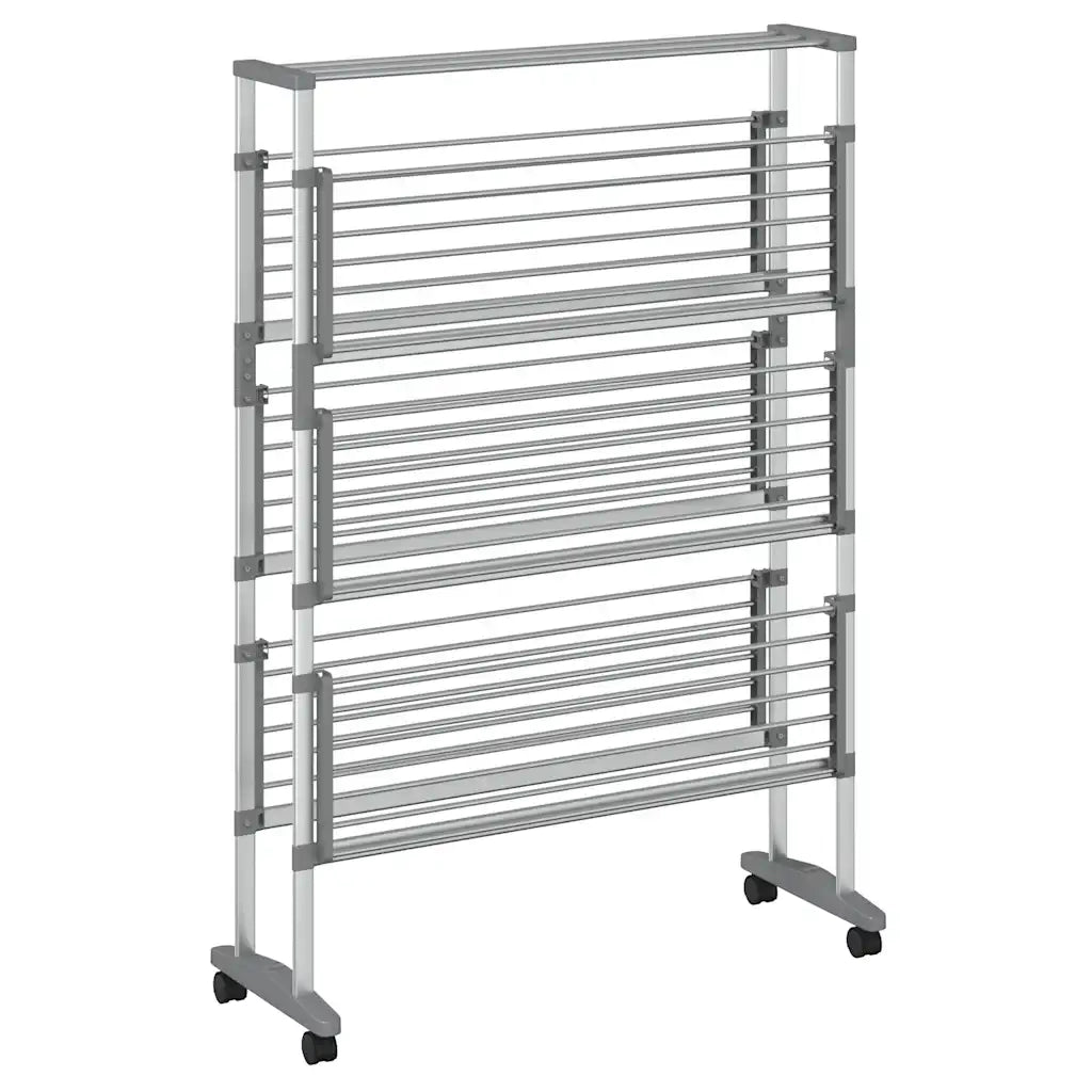 Stendibiancheria con Ruote 89x64x129 cm in Alluminio 154603