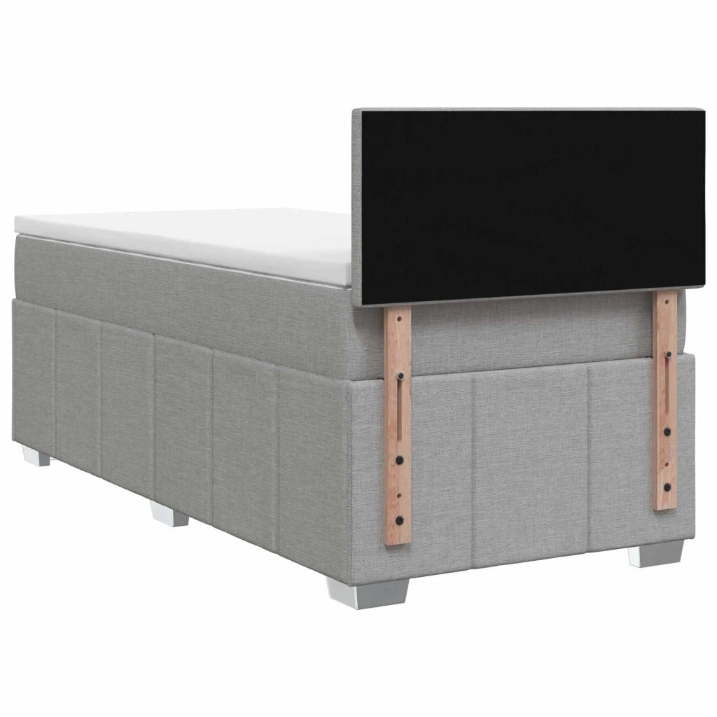 Letto box spring con materasso Grigio Chiaro 100 x 200 cm 3452607