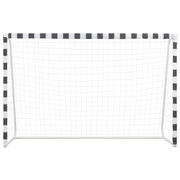 Porta da Calcio 300x200x90 cm in Metallo Bianco e Nero 91954
