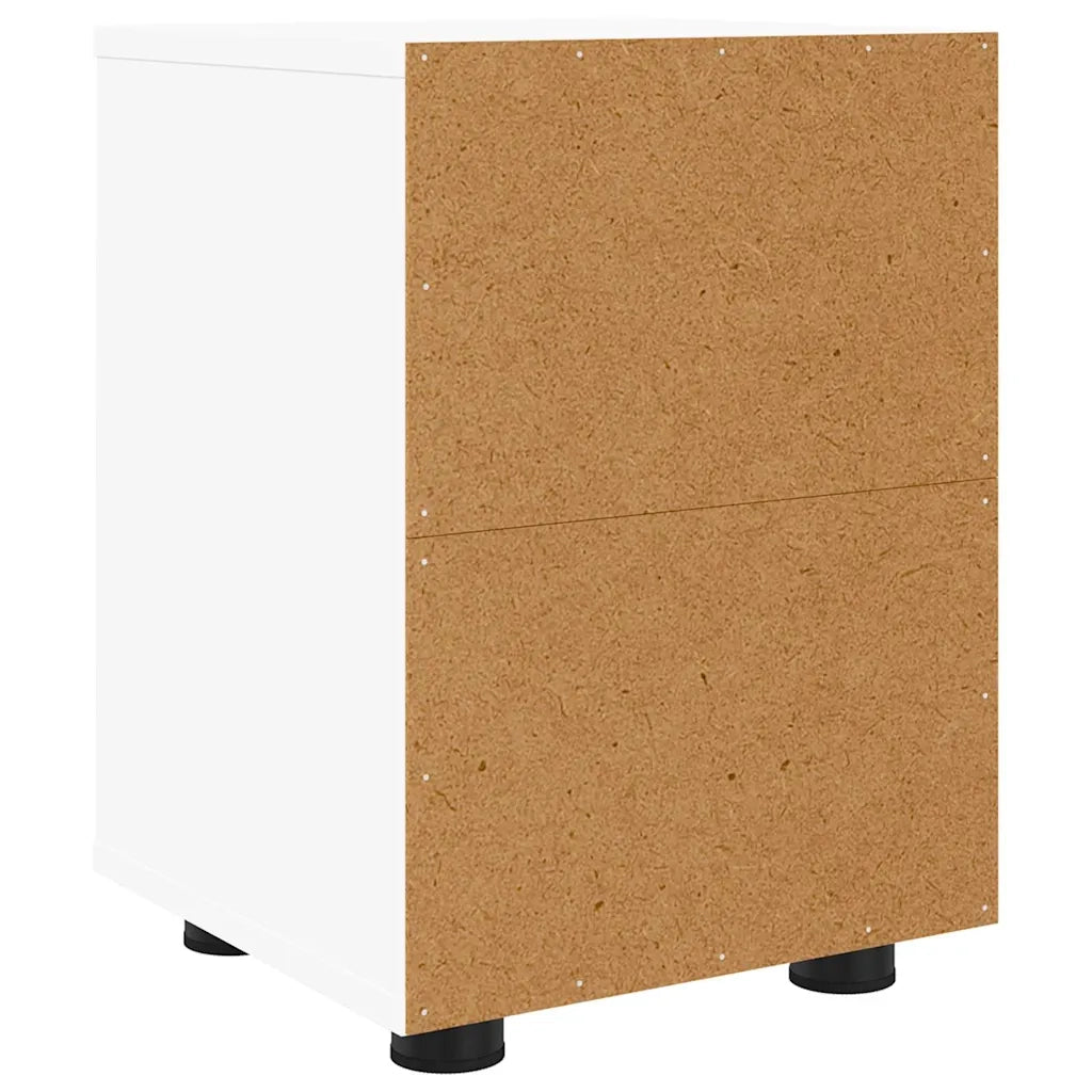 Comodino Bianco 30,5 x 30 x 43 cm Legno multistrato 888797