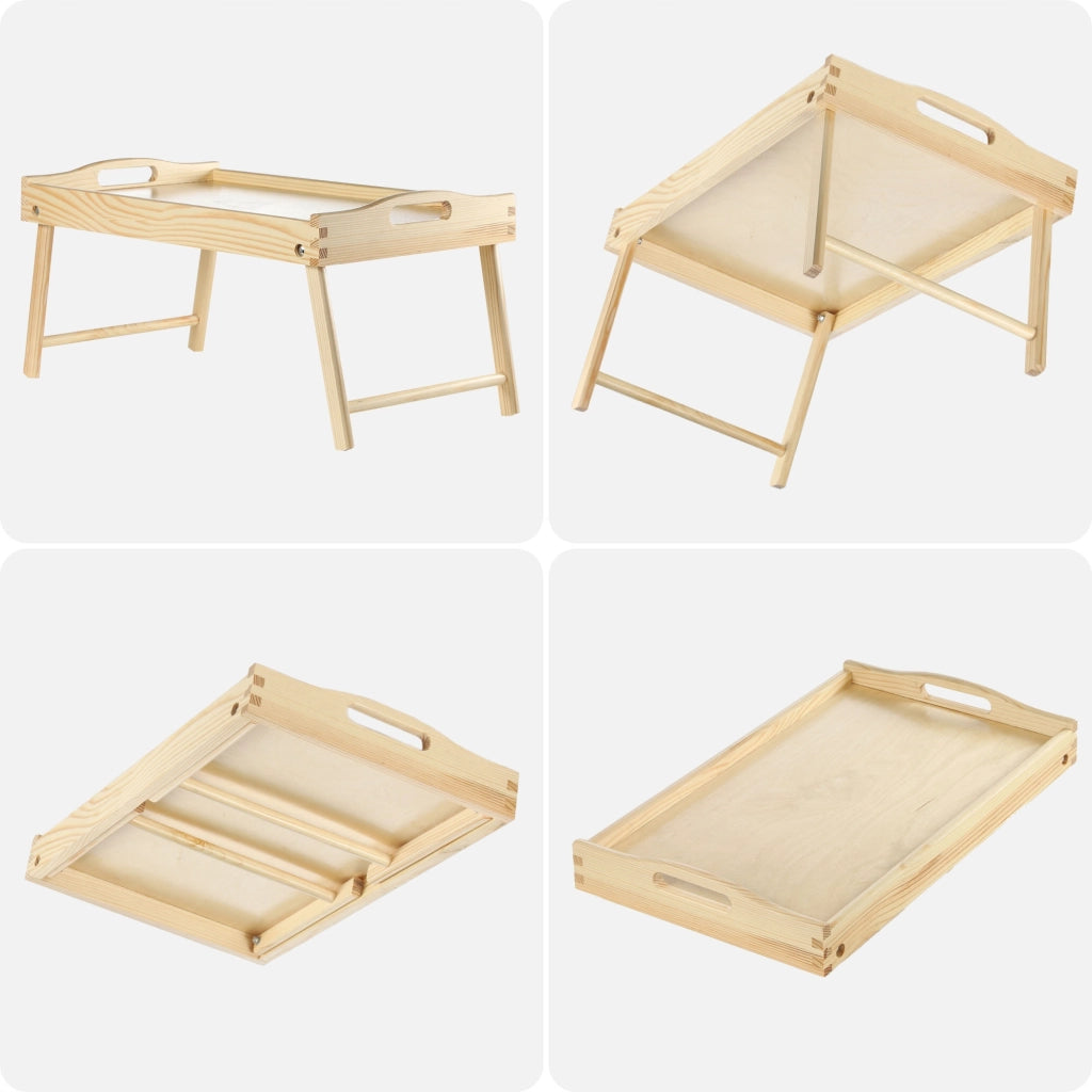 Tavolino da colazione pieghevole in legno KADAX per laptop da letto, vassoio regalo
