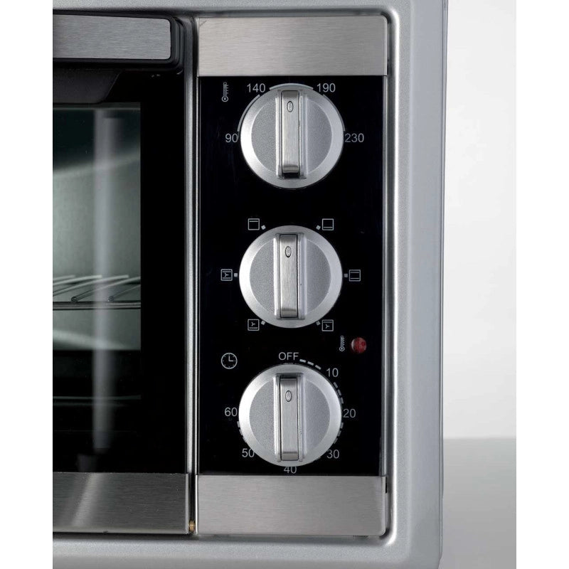 Forno elettrico ventilato 30L - Doppio vetro - Max 230° - 1500W - 6 posizioni cottura - Timer 60min