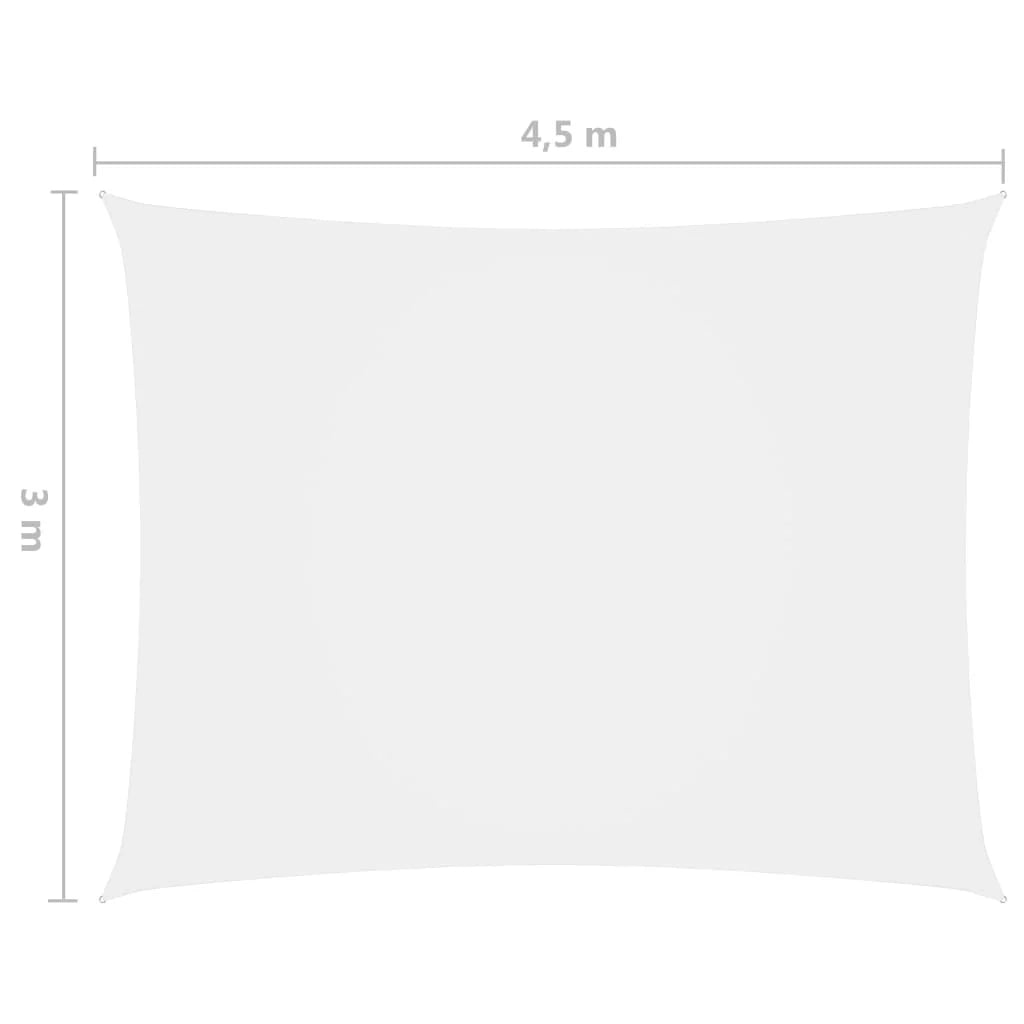 Vela ombreggiante/ombrellone rettangolare in tessuto Oxford 3 x 4,5 m bianco 02_0009670