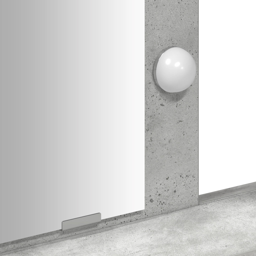 Tavolo da trucco vitaXL con luci LED Grigio cemento 79x41x140 cm