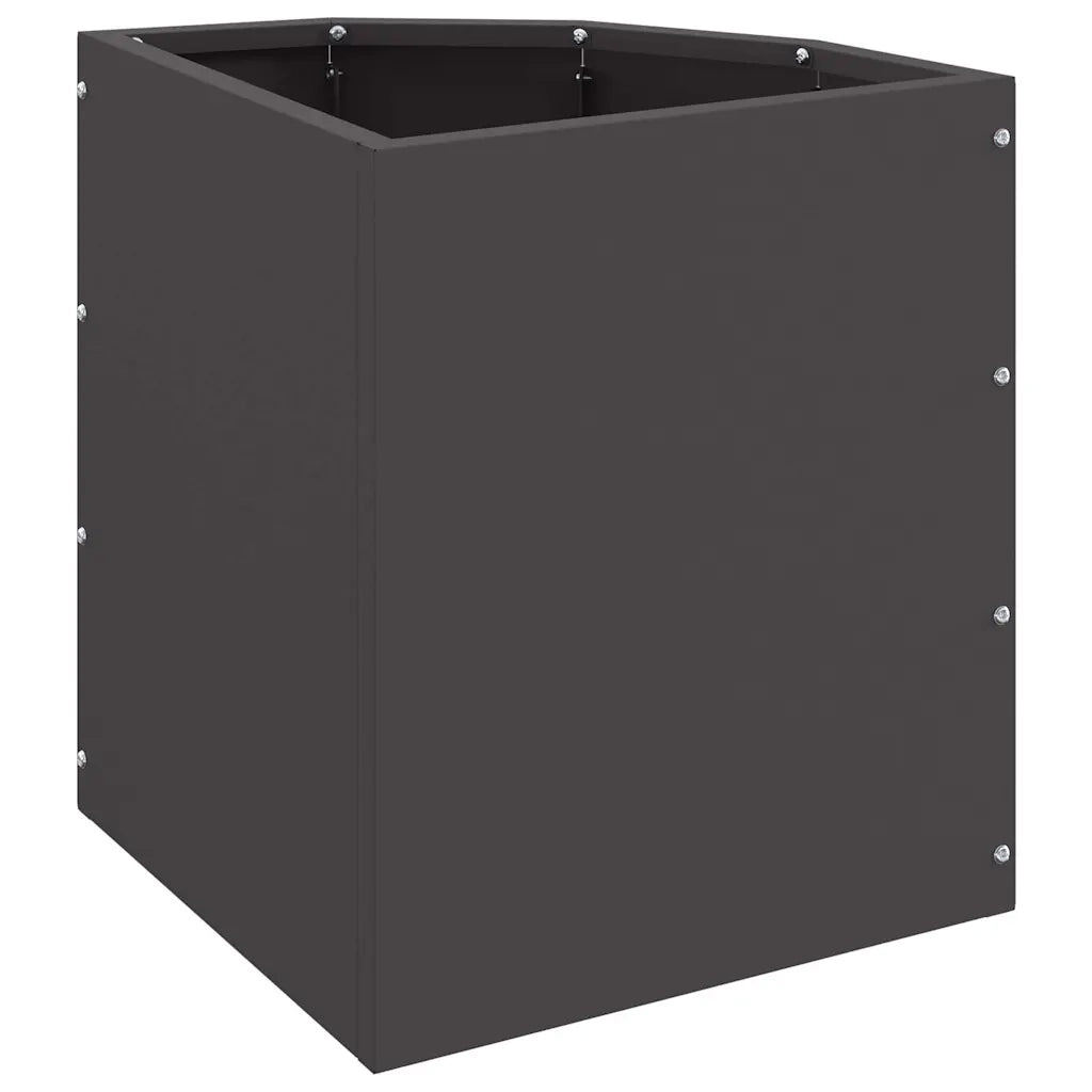 Vaso d'angolo Nero 30 x 30 x 35 cm Acciaio 883654