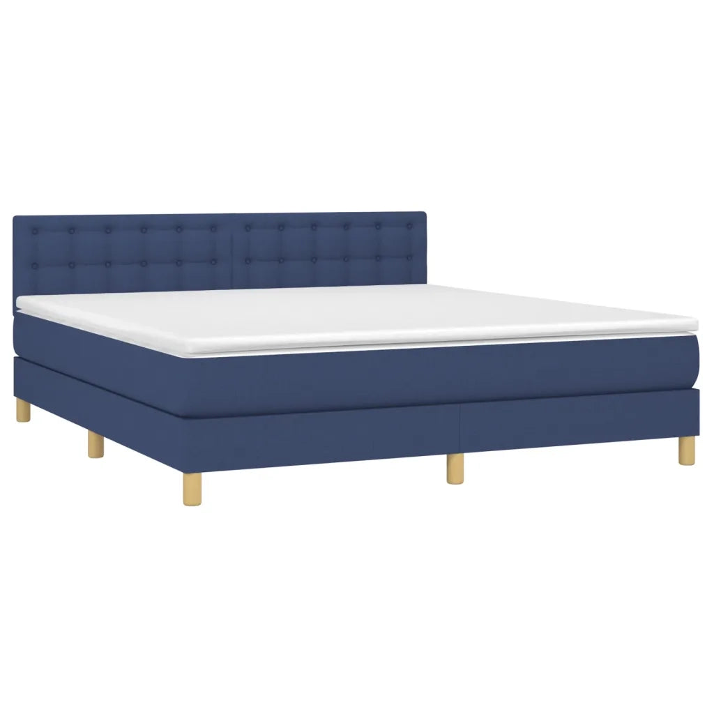 Giroletto a Molle con Materasso Blu 180x200 cm in Tessuto cod mxl 74242