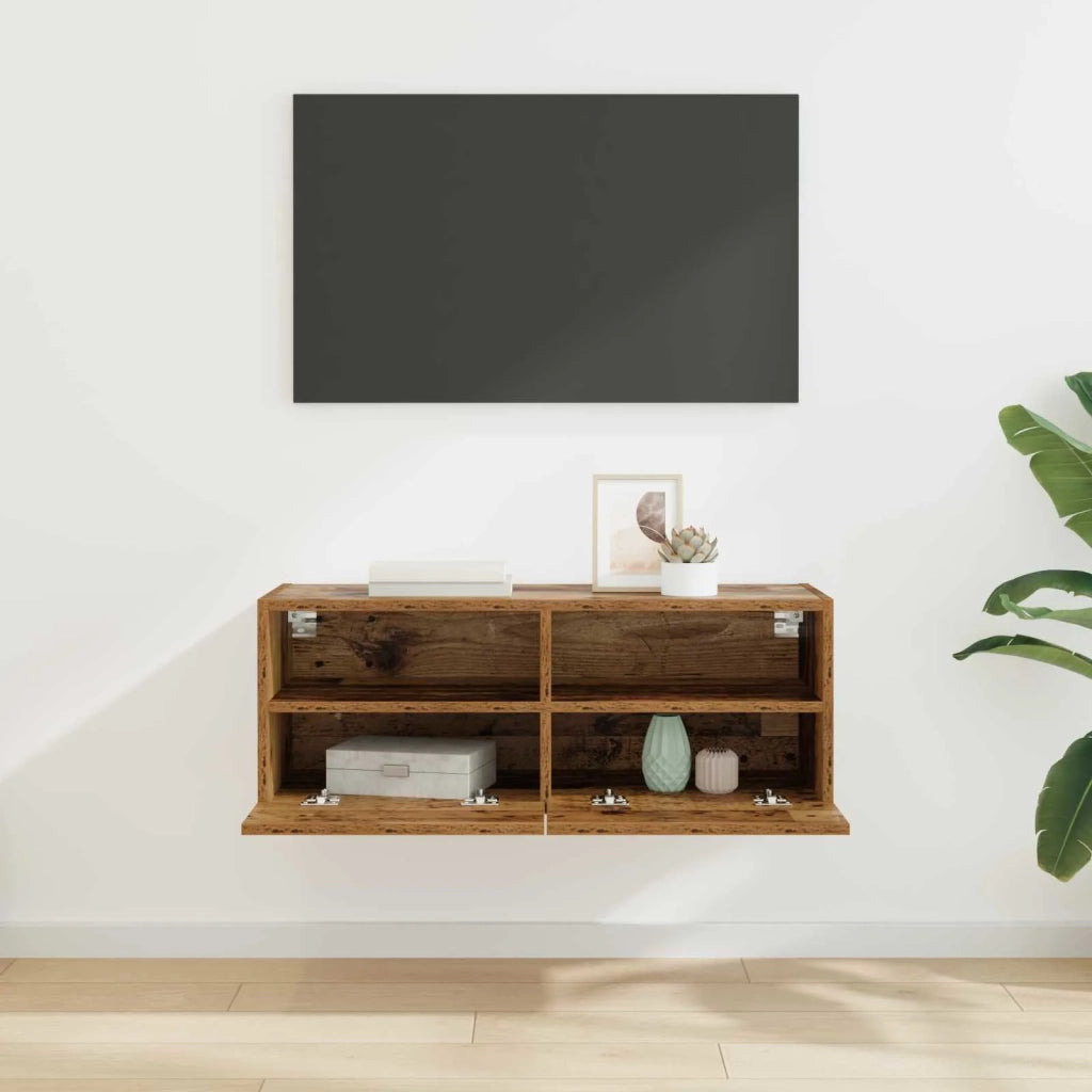 Mobile TV da Parete | Armadietto TV | Mobile Porta TV Legno vecchio 80 x 30 x 30 cm